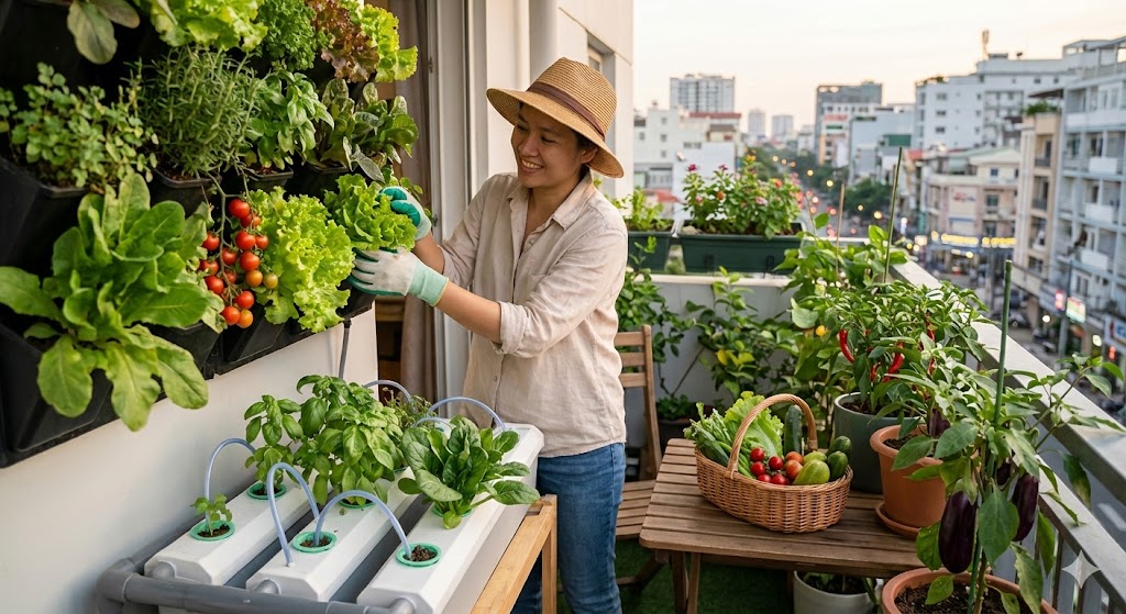 urban farming: panen sayur segar dari halaman sendiri