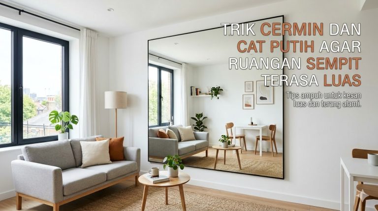 Trik Cermin dan Cat Putih agar Ruangan Terpit Terasa Luas