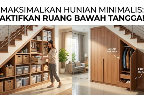 Pemanfaatan ruang bawah tangga untuk gudang atau lemari
