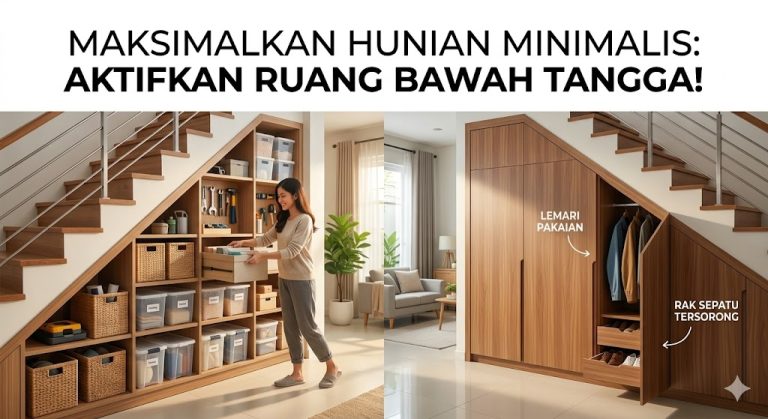 Pemanfaatan ruang bawah tangga untuk gudang atau lemari